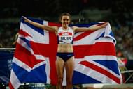 LONDON, ENGLAND - JULY 22:  Laura Muir of Great Britain celebrates after setting a new british record in the womens 1500m during Day One of the Muller Anniversary Games at The Stadium - Queen Elizabeth Olympic Park on July 22, 2016 in London, England.  (Photo by Christopher Lee/Getty Images )
